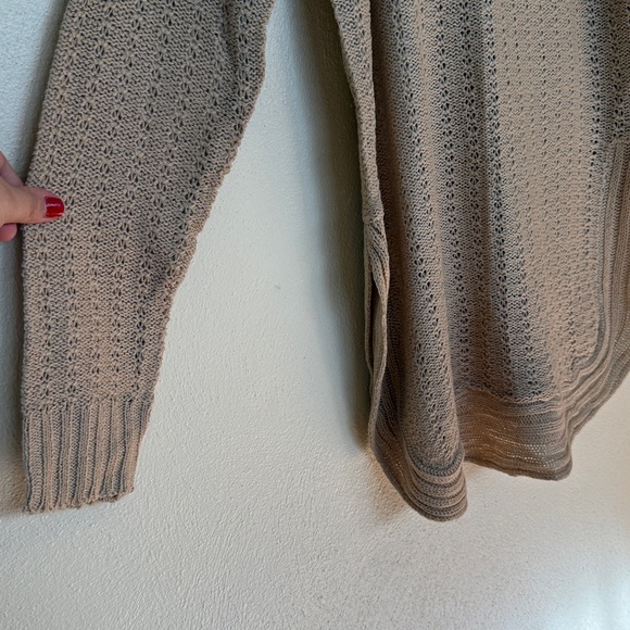 Caren Sport Women’s Light Brown Waffle Knit Sweater Size 1X Fall Cozy - Picture 4 of 10